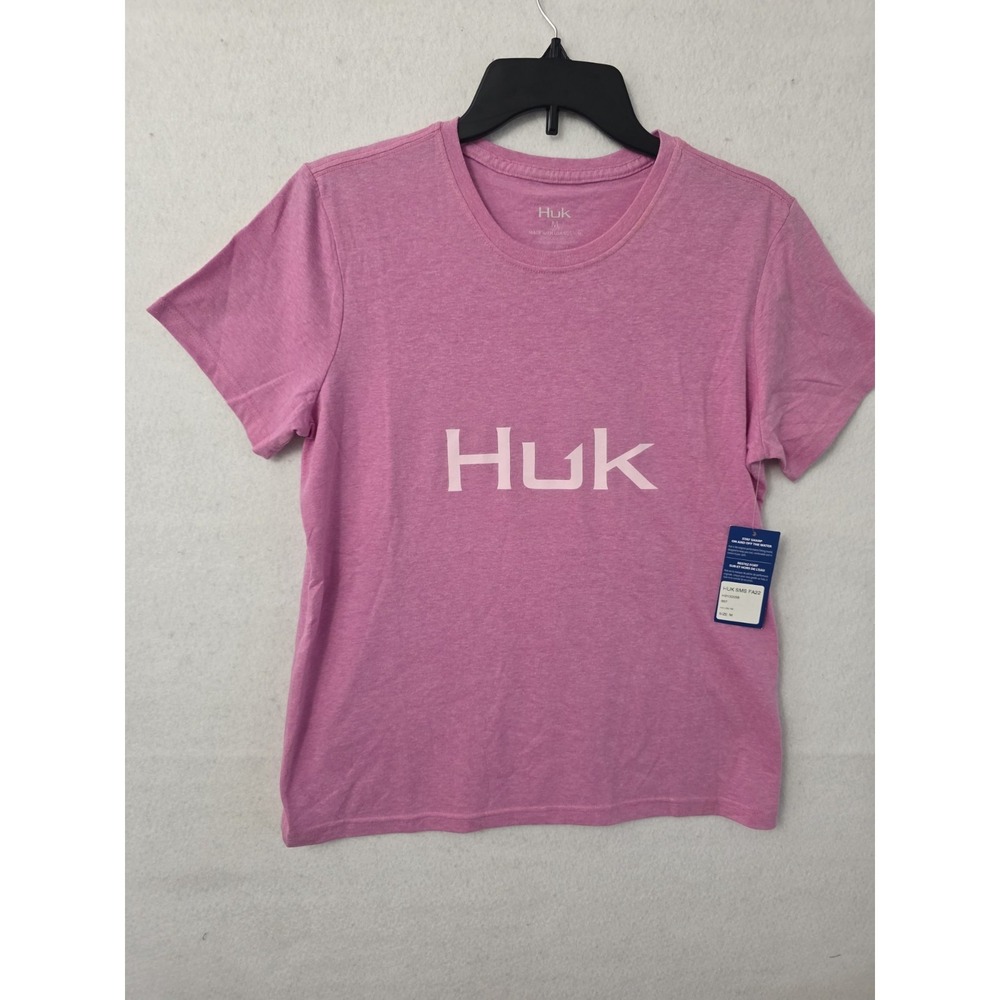 HUK Performance Fishing Short Sleeve T Shirt NWT Pink, Lavender Sz MEDIUM - Picture 2 of 7